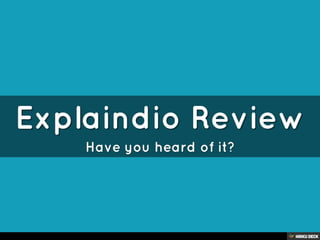 Explaindio Review  Have you heard of it? 
