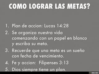 PASOS PARA LOGRAR TUS METAS