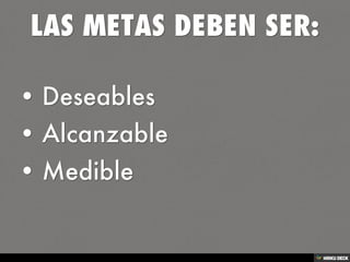 PASOS PARA LOGRAR TUS METAS