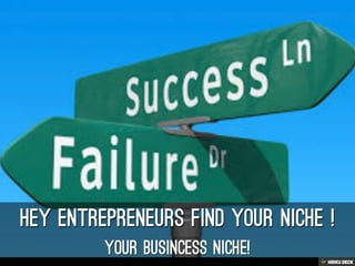Hey Entrepreneurs Find Your Niche !  Your Busincess Niche! 