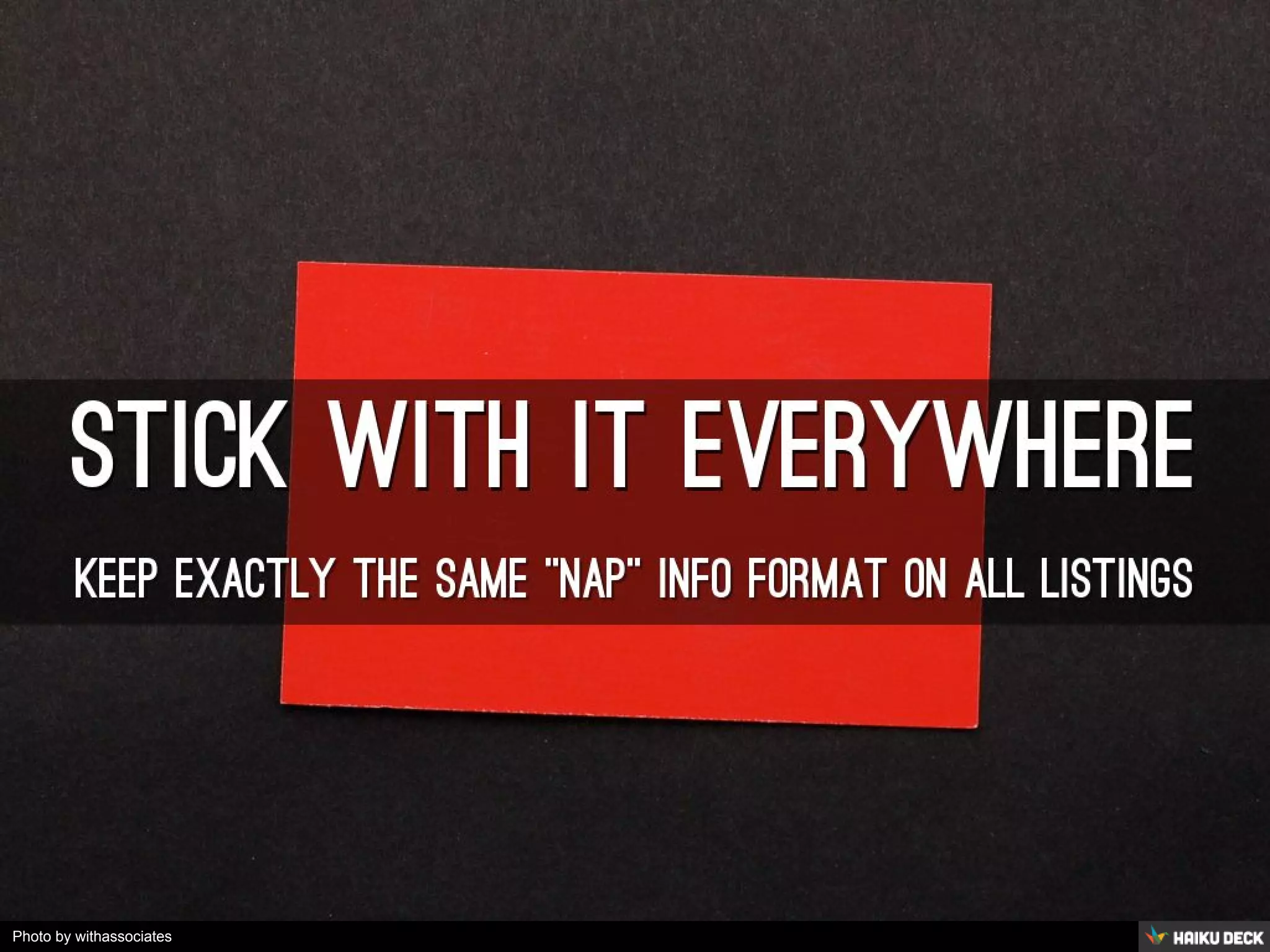 Photo by withassociates - Creative Commons Attribution-ShareAlike License https://www.flickr.com/photos/30071740@N05 Created with Haiku Deck 
 