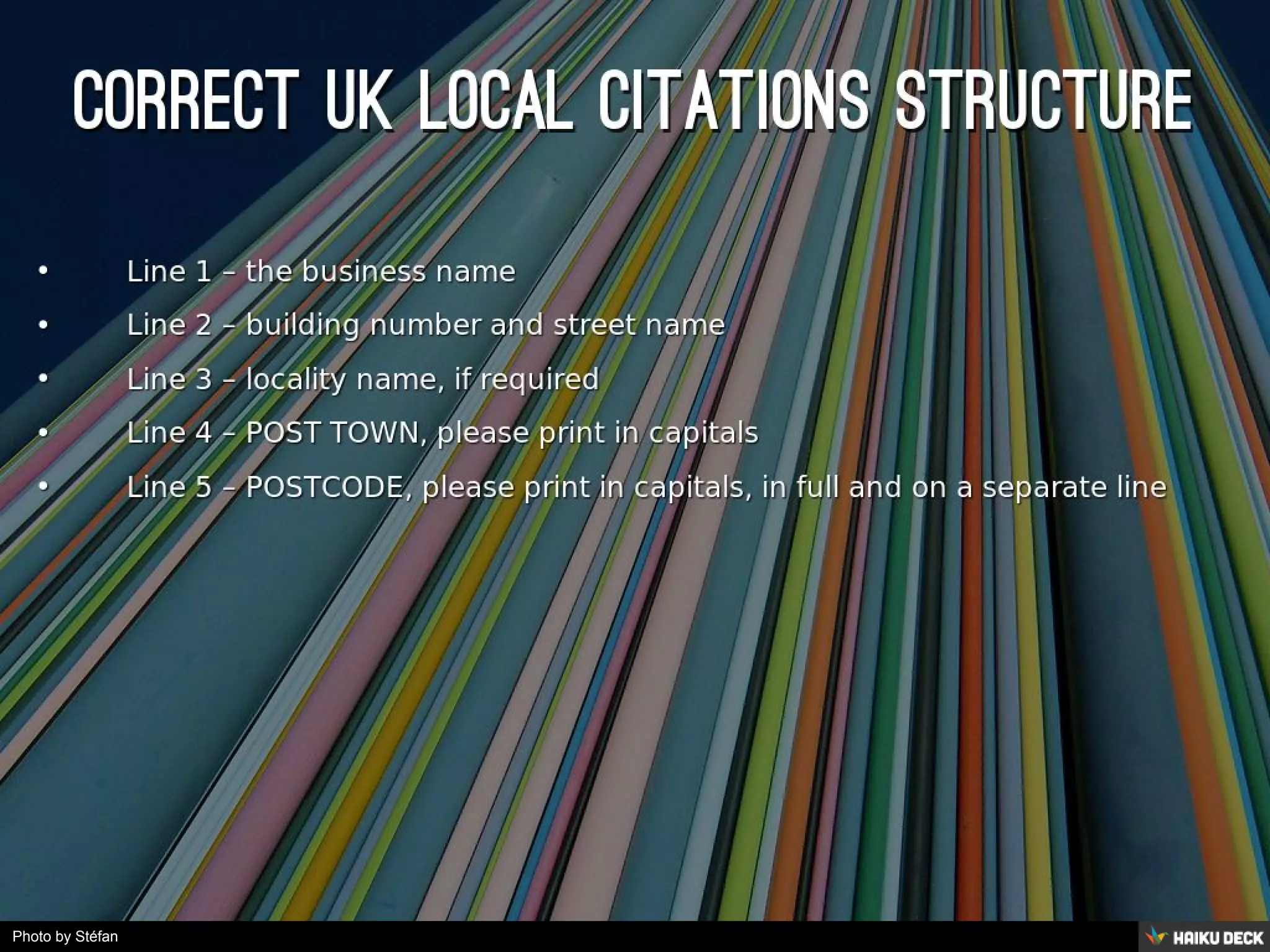 Photo by Stéfan - Creative Commons Attribution-ShareAlike License https://www.flickr.com/photos/49462908@N00 Created with Haiku Deck 
 