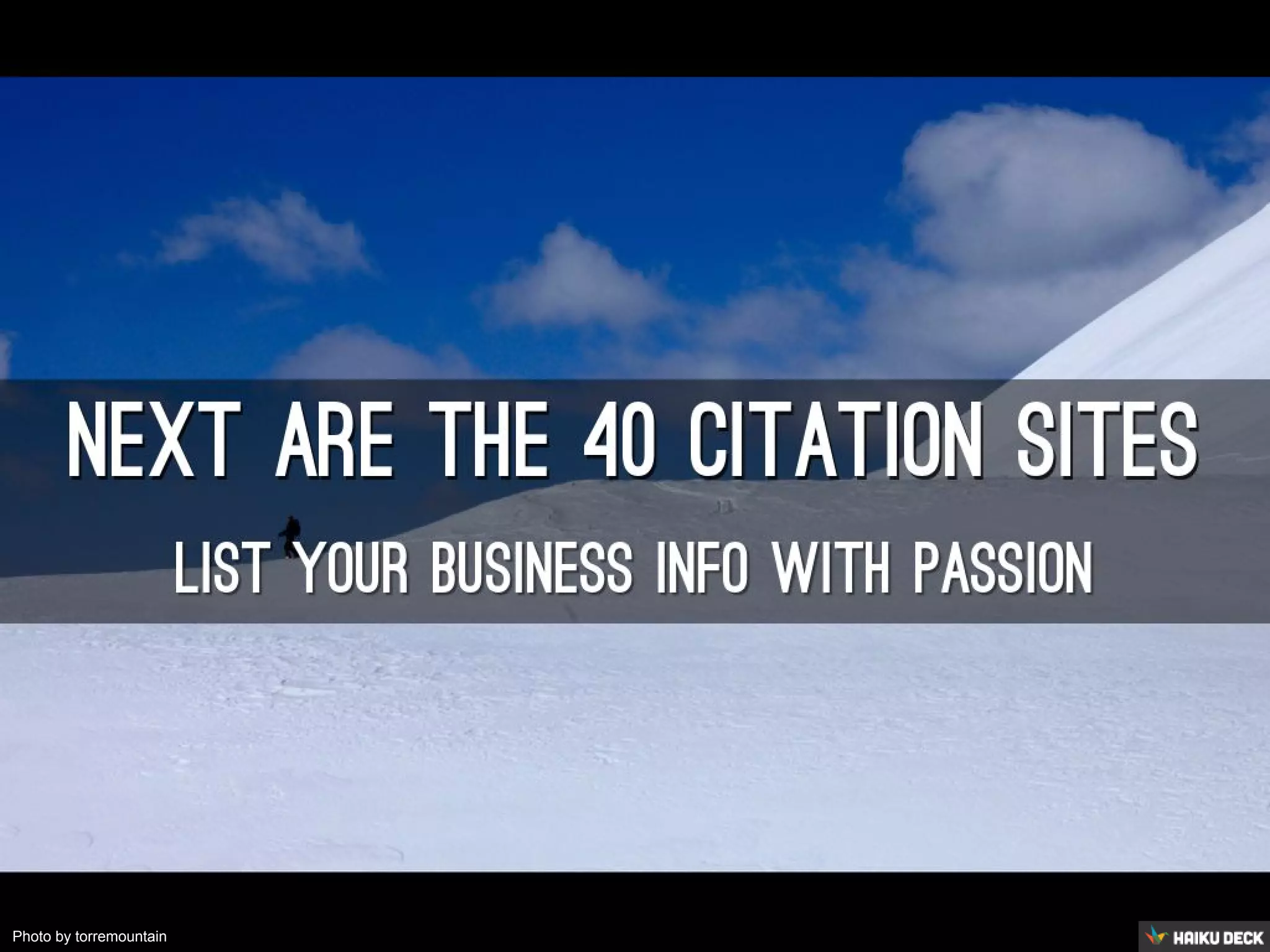 Photo by torremountain - Creative Commons Attribution License https://www.flickr.com/photos/22705478@N03 Created with Haiku Deck 
 