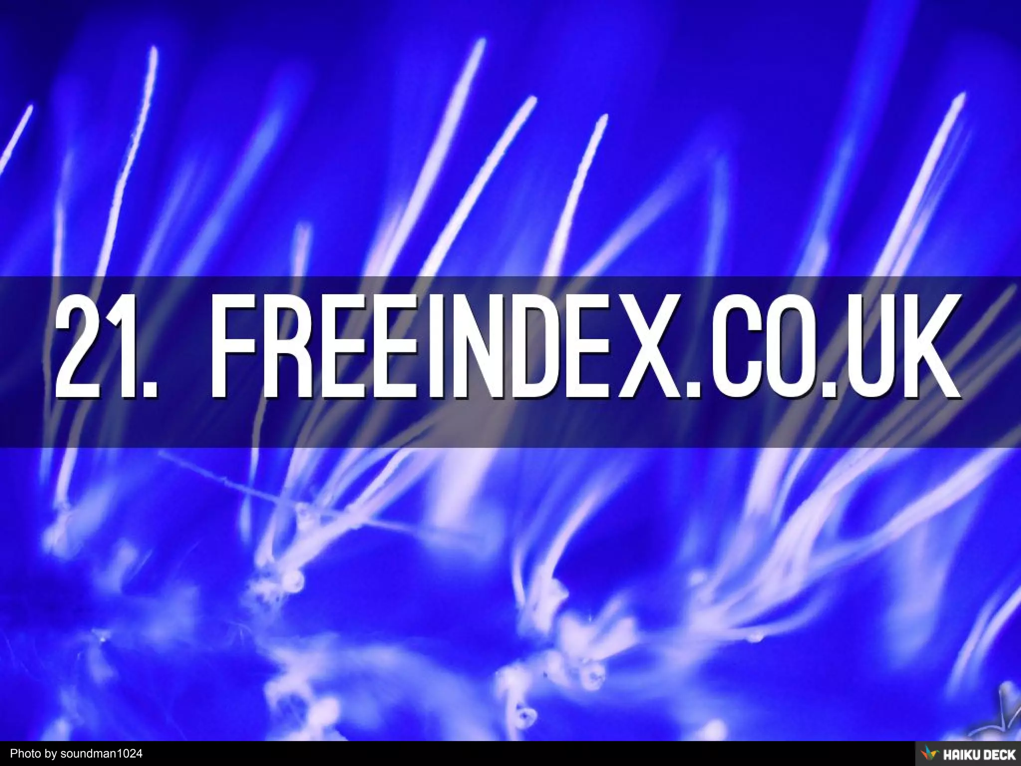 Photo by soundman1024 - Creative Commons Attribution License https://www.flickr.com/photos/53941521@N00 Created with Haiku Deck 
 