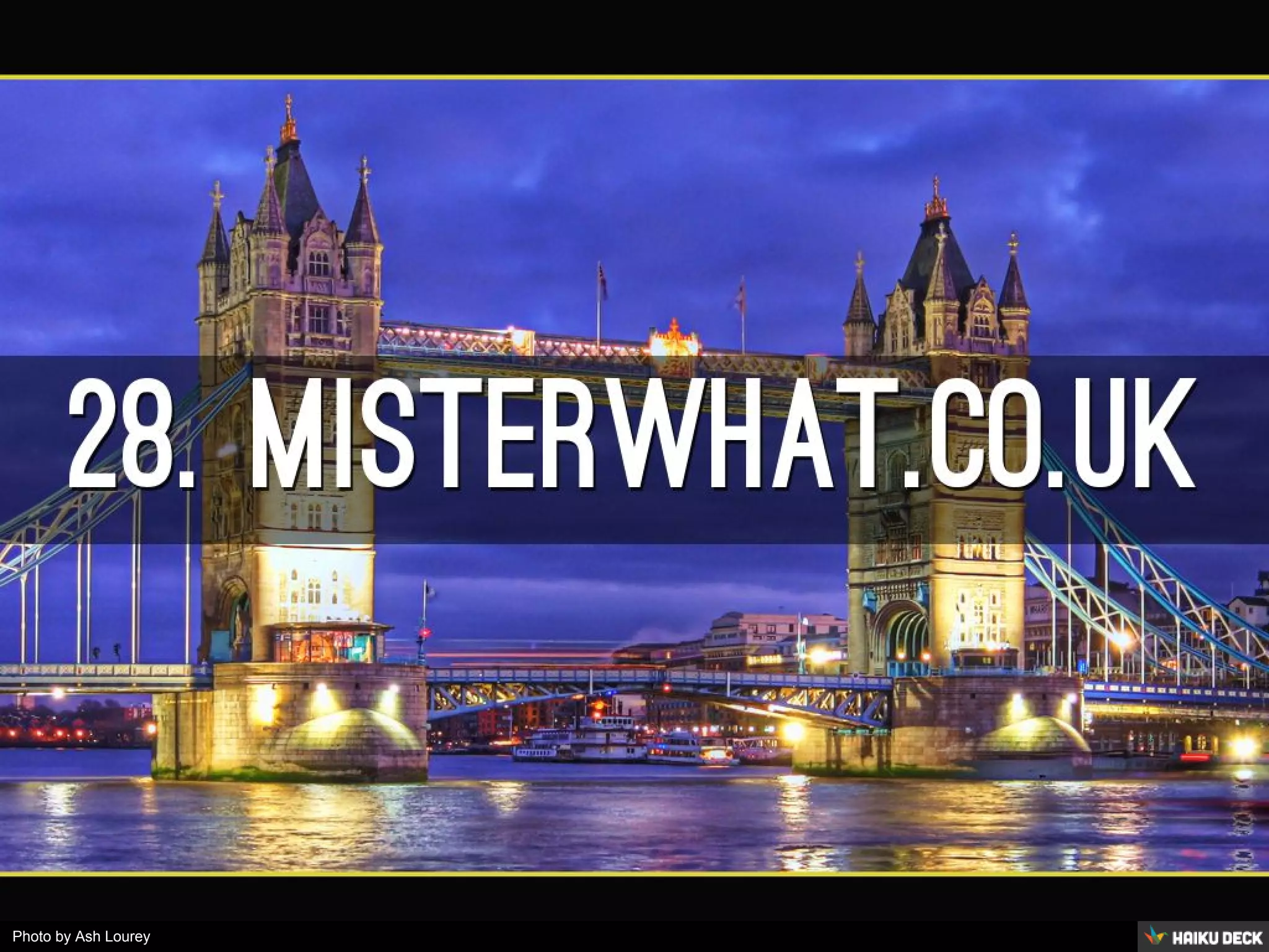 Photo by Ash Lourey - Creative Commons Attribution-NonCommercial License https://www.flickr.com/photos/24996310@N04 Created with Haiku Deck 
 