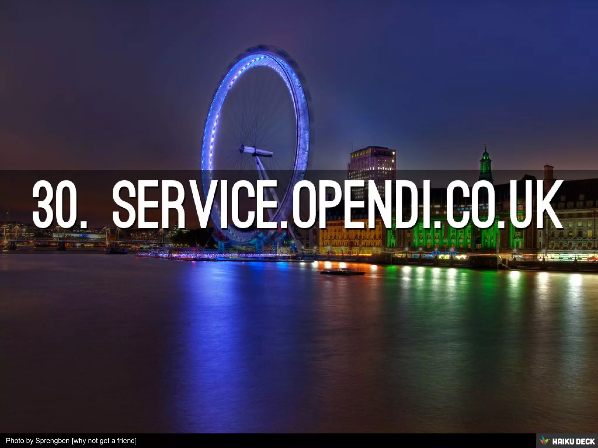 Photo by Sprengben [why not get a friend] - Creative Commons Attribution-NonCommercial-ShareAlike License https://www.flickr.com/photos/37010090@N04 Created with Haiku Deck 
 