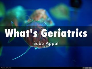 What's Geriatrics  Babu Appat 