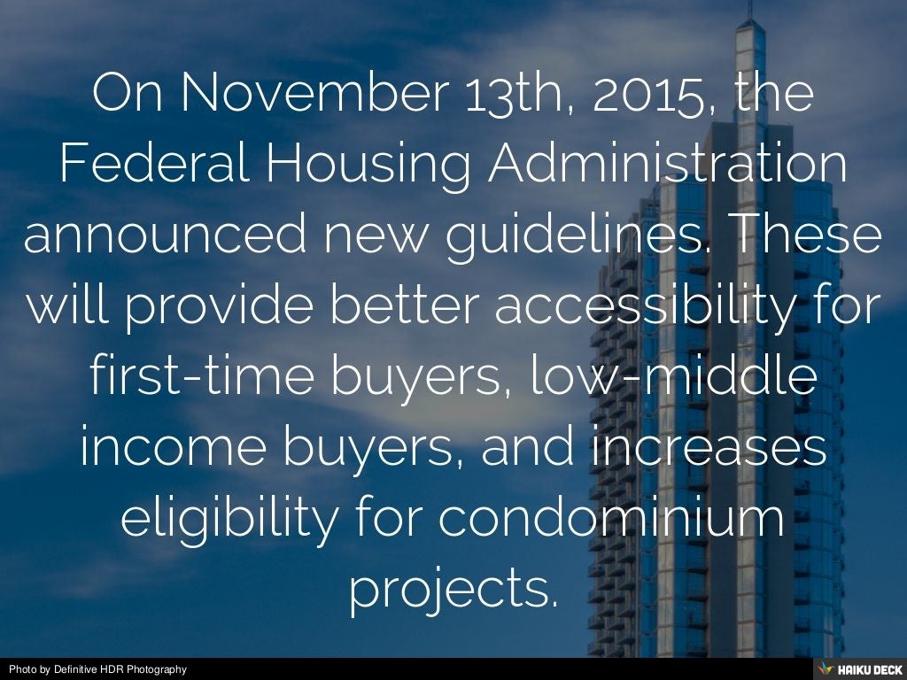 FHA Updates Condo Approval Guidelines