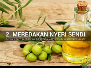Kegunaan & khasiat minyak zaitun
