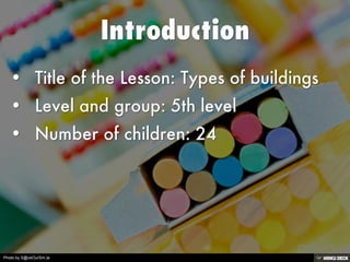 Types of buildings - Lesson plan | PDF
