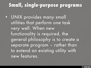 Linux Principles and Philosophy