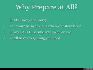 How to Prepare for the Hospital