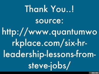 Six HR Leadership Lessons We Can Learn From Steve Jobs