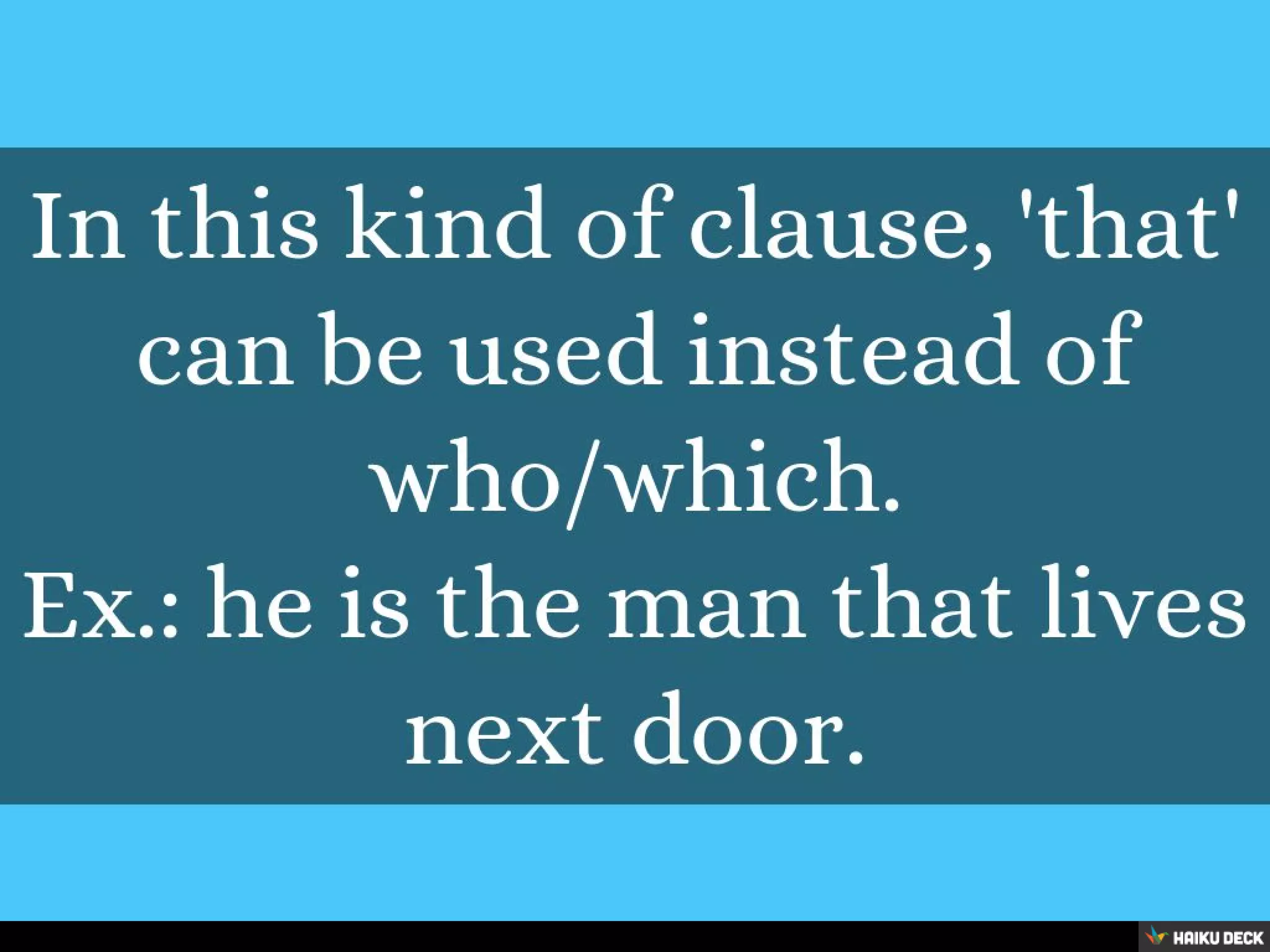 Relative clauses