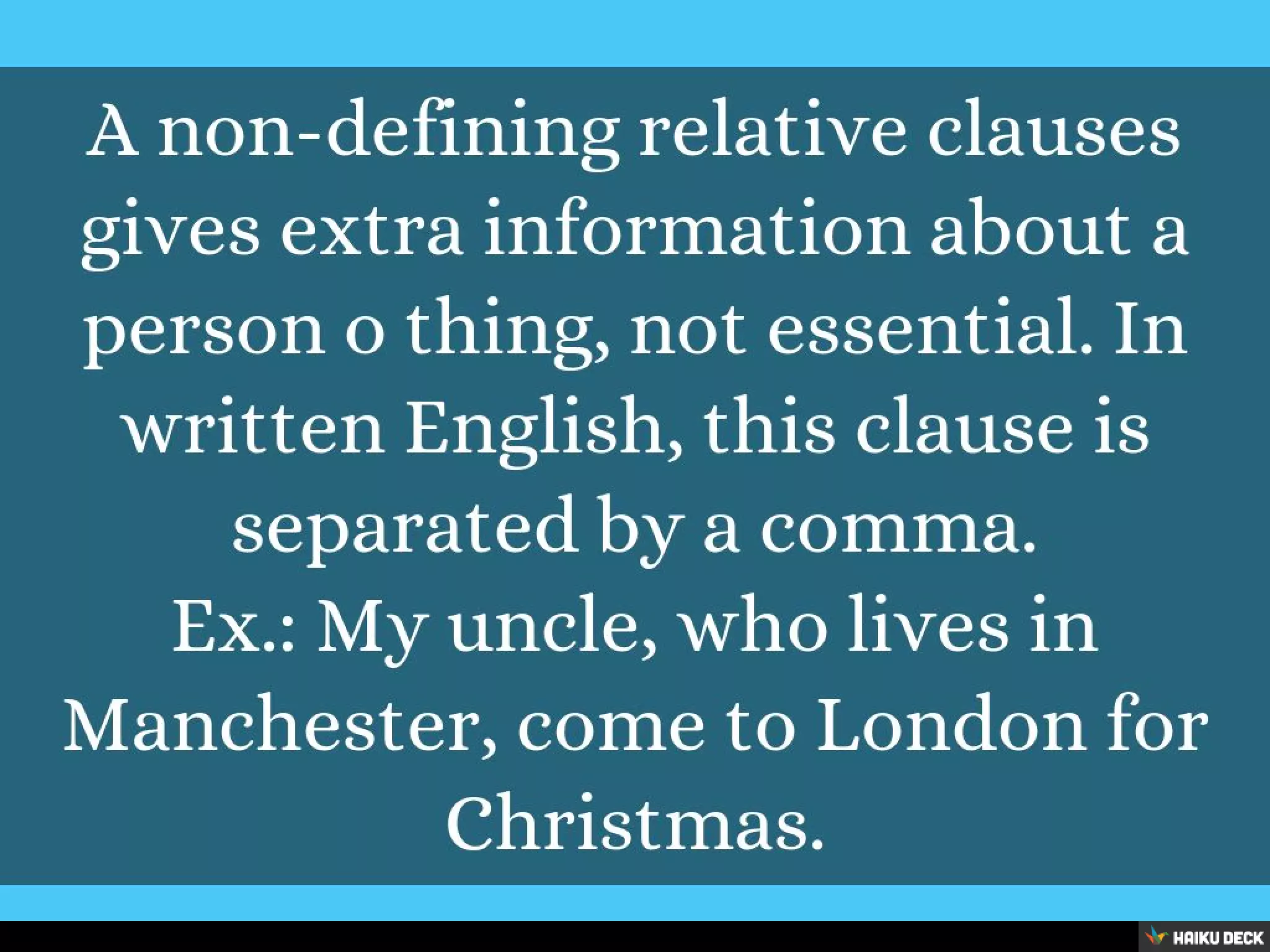 Relative clauses