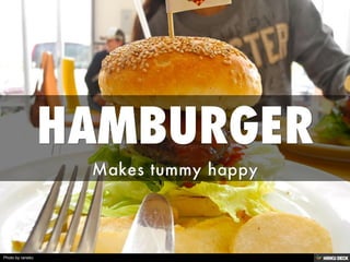HAMBURGER  Makes tummy happy 