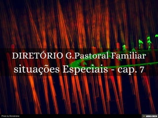 DIRETÓRIO G.
Pastoral Familiar  situações Especiais - cap. 7 