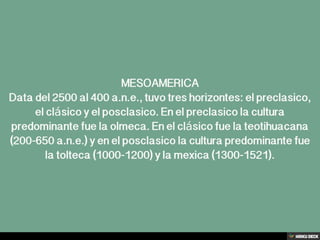 ZONAS CULTURALES QUE HABITARON AMERICA