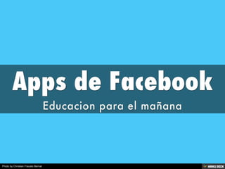 Apps de Facebook  Educacion para el mañana 