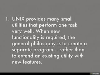 Linux Principles and Philosophy