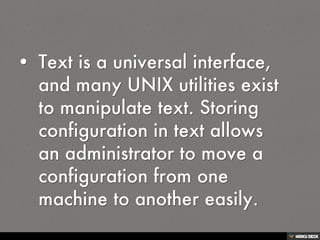 Linux Principles and Philosophy