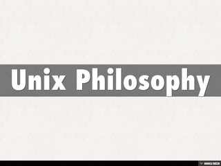 Linux Principles and Philosophy