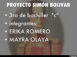 PROYECTO SIMÓN BOLIVAR