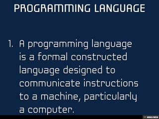 Programming | PPT