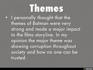 Analysis of Batman Begins | PDF