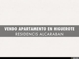 VENDO APARTAMENTO EN HIGUEROTE