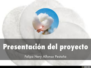 Presentación del proyecto  Felipa Nery Alfonso Pestaña 