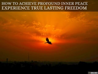 Experience True Lasting Freedom