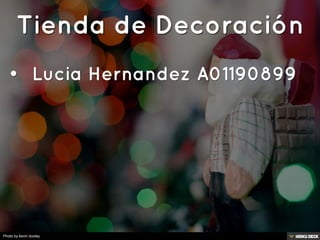 Tienda de Decoración   • Lucia Hernandez A01190899  • Lucia Hernandez A01190899 