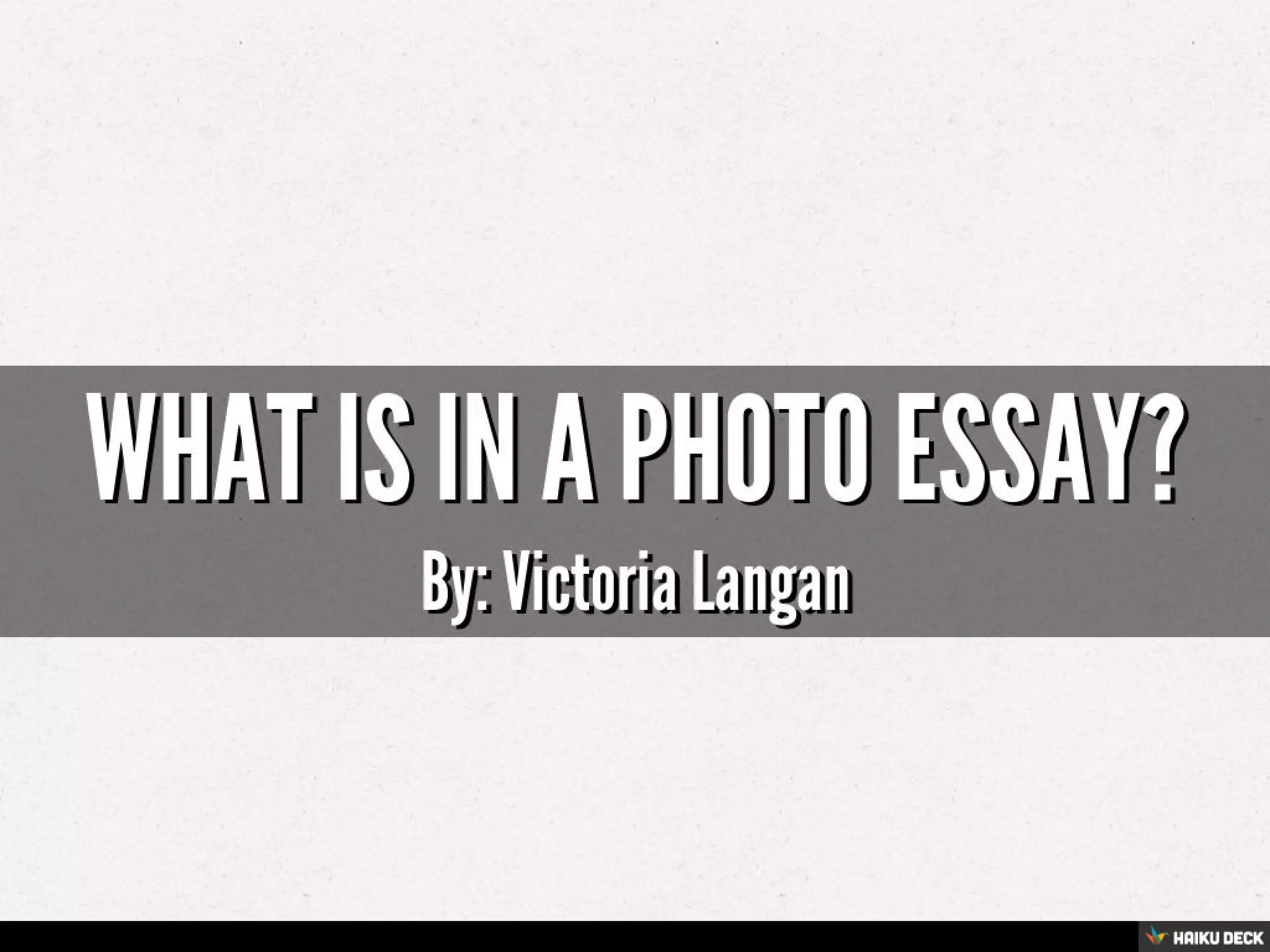 Photo Essa Example What Is In a Photo Essay? | PPT