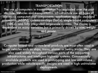AREAS WHERE COMPUTERS ARE USED