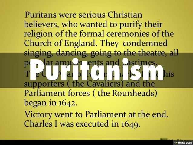 Puritanism | PPT