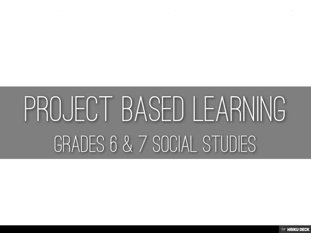 Project Based Learning | PDF