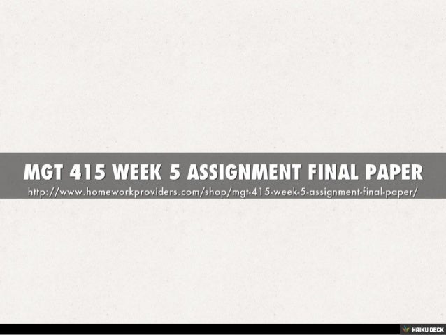 Mgt 311 week 5 reflection essay example picture