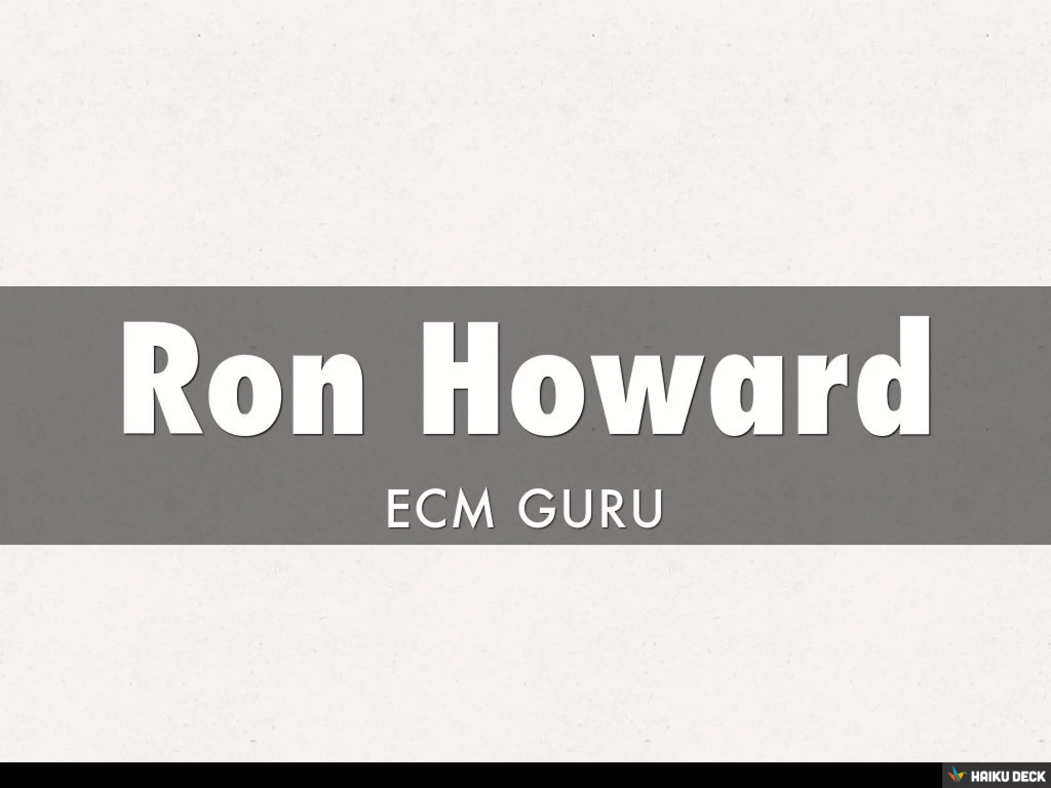 Ron Howard | PPT