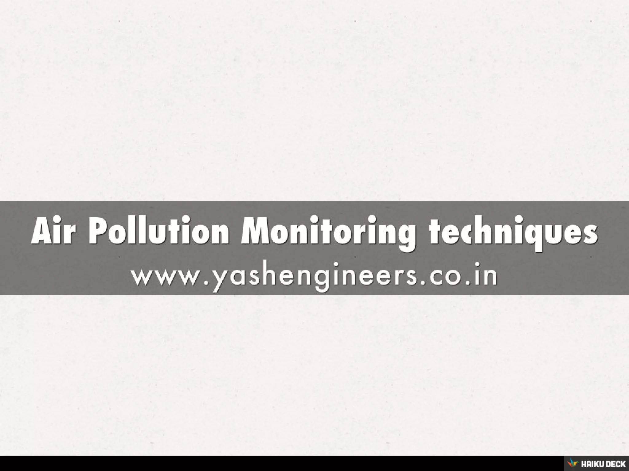 Air pollution monitoring PPT