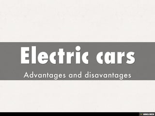 Electric cars  Advantages and disavantages 