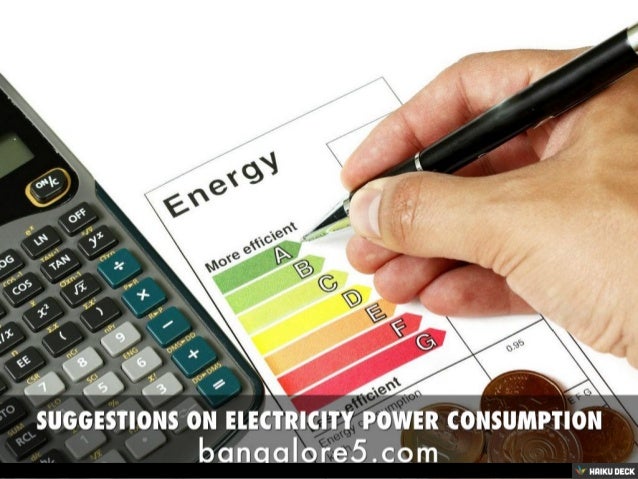 Suggestions On Electricity Power Consumption