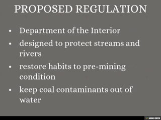 New Regulations on Coal Mining