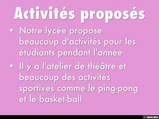 2) Le Lyce