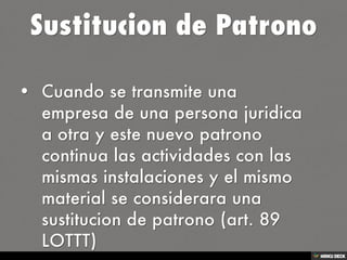 Tema 9: Sustitucion de Patrono