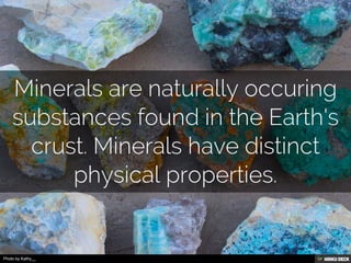 Minerals, Extraction of Minerals and Energy Resources | PPT