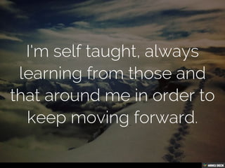 Possibly the best resume you'll ever view
Created with Haiku Deck, presentation software that's simple, beautiful and fun.
page 24 of 33
 