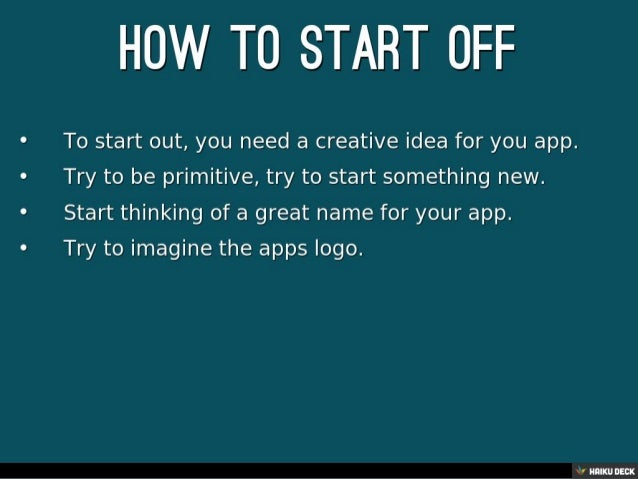 how to make an app