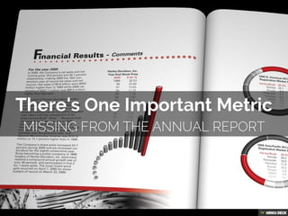 There's One Important Metric  Missing From The Annual Report 