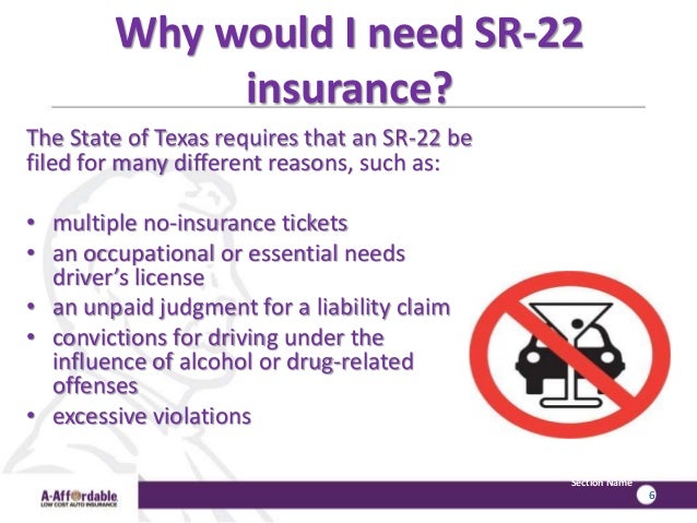 Average Cost Of Sr22 Insurance In Texas SR-22 Insurance